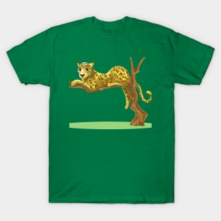 Cheetah on a Tree Branch T-Shirt